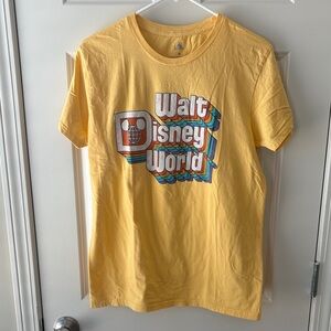 Walt Disney World Retro Rainbow Logo Yellow Tee